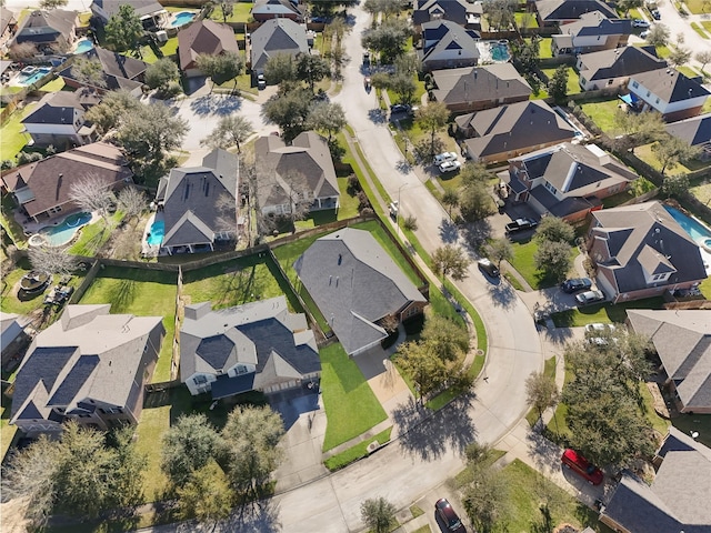 aerial view featuring a residential view