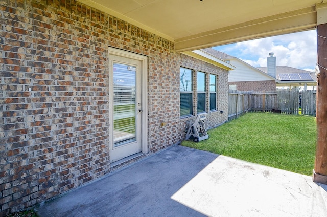 view of patio / terrace with fence