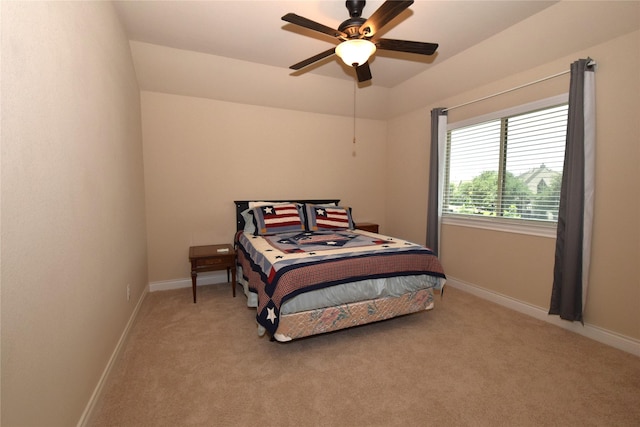 10010 Friesian Estates Dr, Spring, TX 77379 - bedroom featuring light colored carpet, baseboards, and ceiling fan