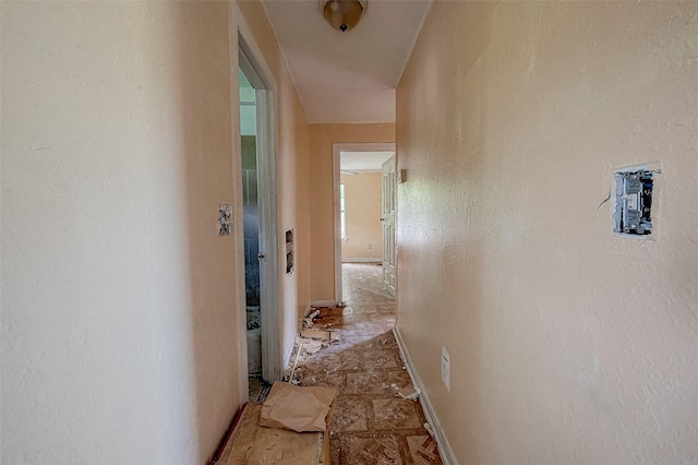 hallway with baseboards