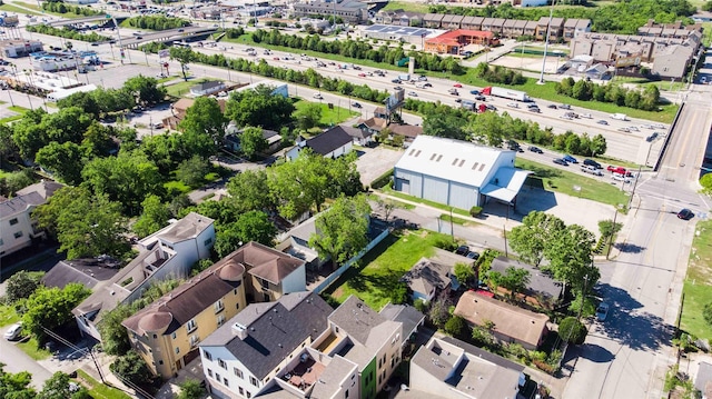 aerial view with a residential view