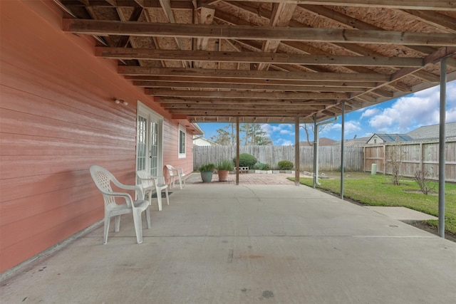 view of patio / terrace with a fenced backyard