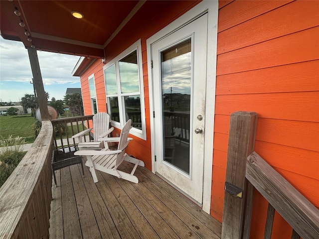 view of wooden deck