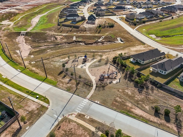 drone / aerial view with a residential view