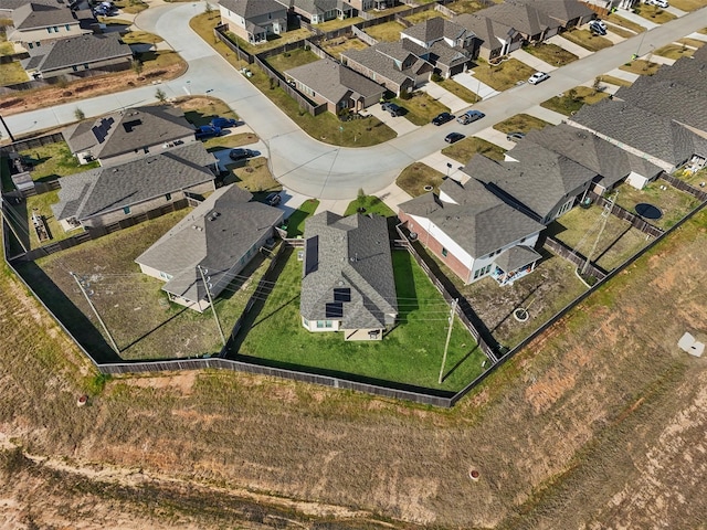 aerial view with a residential view