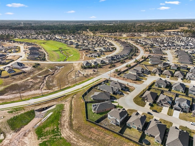 bird's eye view with a residential view