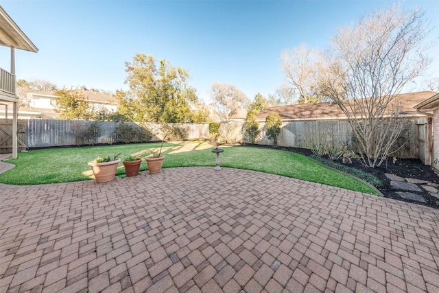 view of patio / terrace with a fenced backyard