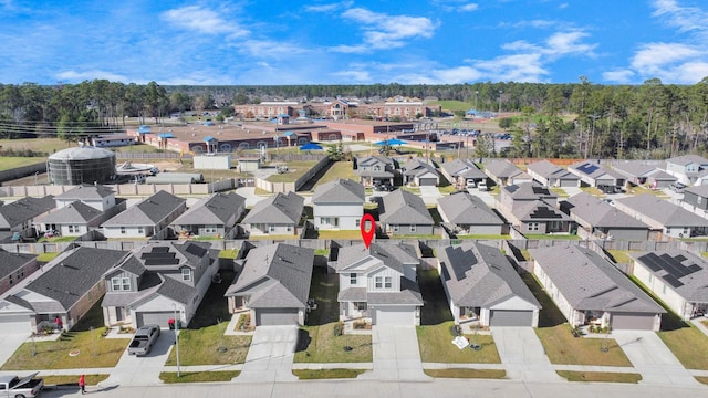 drone / aerial view featuring a residential view