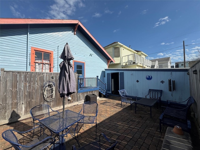 view of patio with outdoor dining space