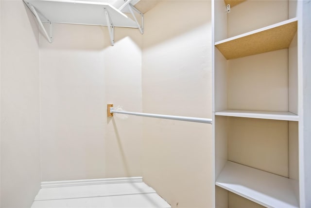 view of walk in closet