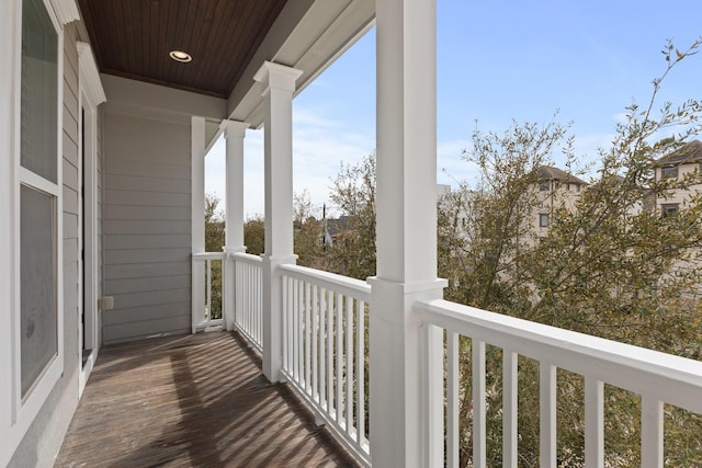 balcony with a porch