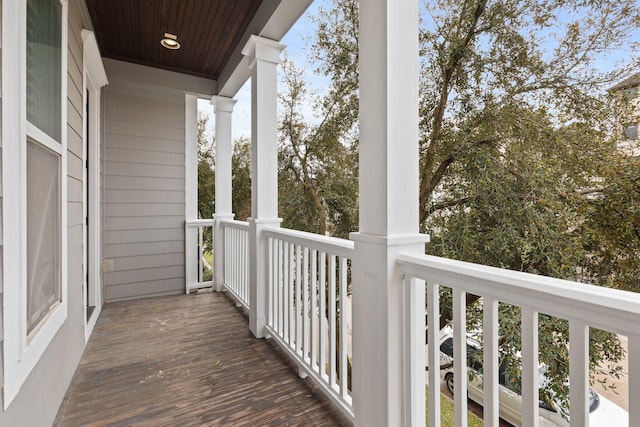 balcony with a porch