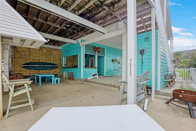 view of patio with fence