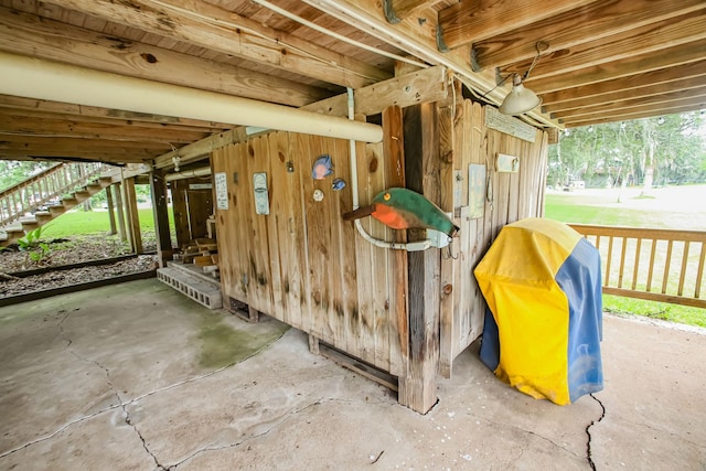 view of horse barn