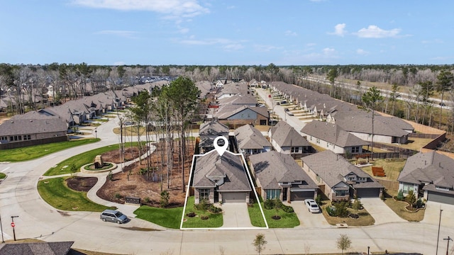 bird's eye view featuring a residential view