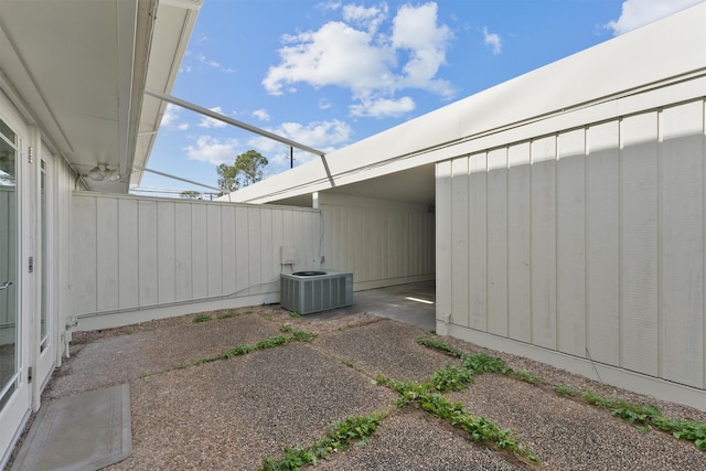 view of patio with central AC unit