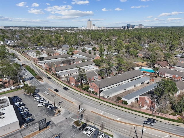 bird's eye view featuring a city view