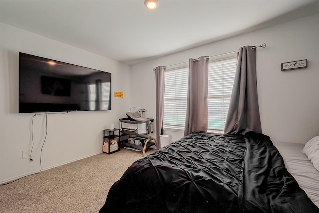 bedroom with carpet