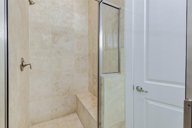 full bathroom featuring a shower stall