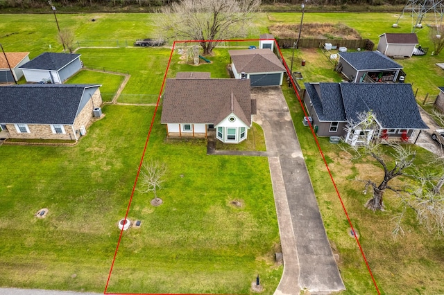 birds eye view of property