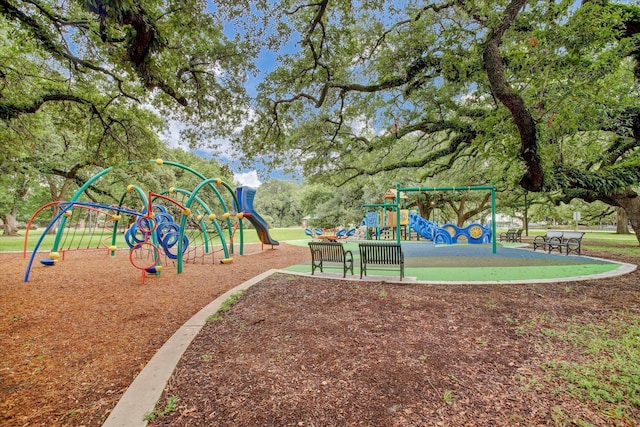 view of community jungle gym