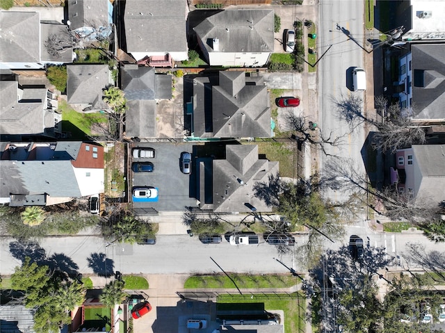 aerial view with a residential view