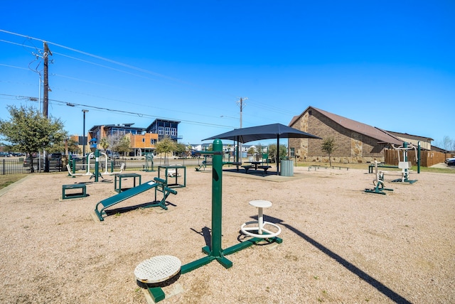 surrounding community featuring fence