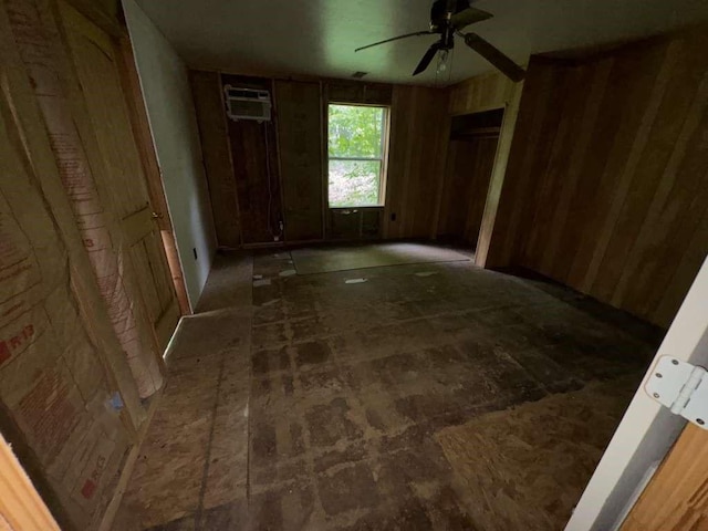 interior space featuring an AC wall unit