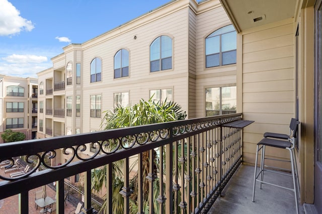 balcony with visible vents