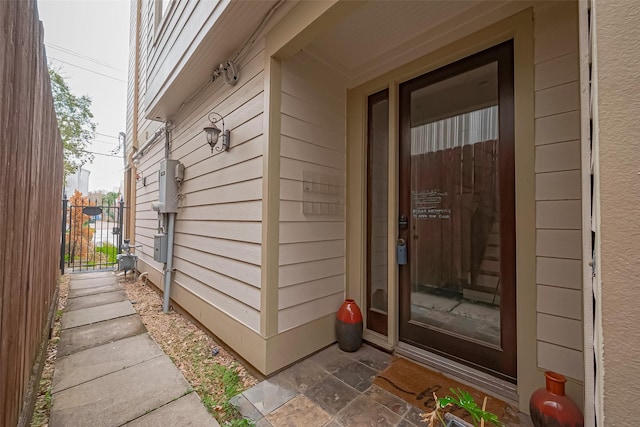 view of doorway to property