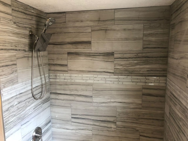 interior details with tiled shower