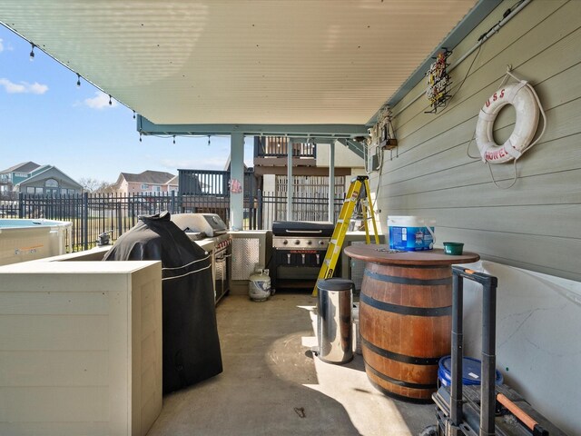 view of patio with fence