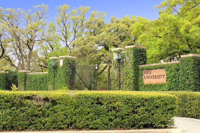 view of community sign