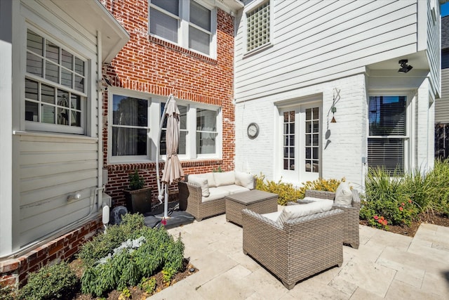 view of patio featuring outdoor lounge area