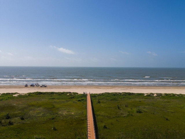 water view featuring a beach view