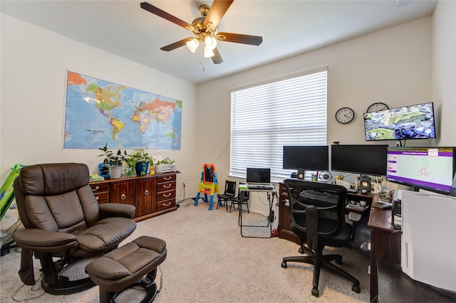 5723 Morning Vista Rd, Katy, TX 77493 - carpeted office space featuring ceiling fan