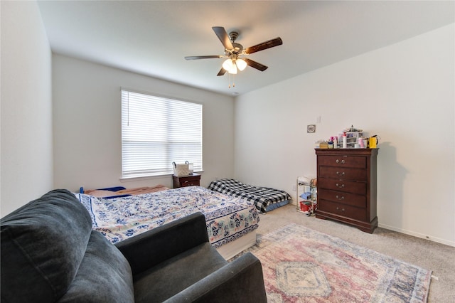 5723 Morning Vista Rd, Katy, TX 77493 - bedroom with ceiling fan, carpet floors, and baseboards