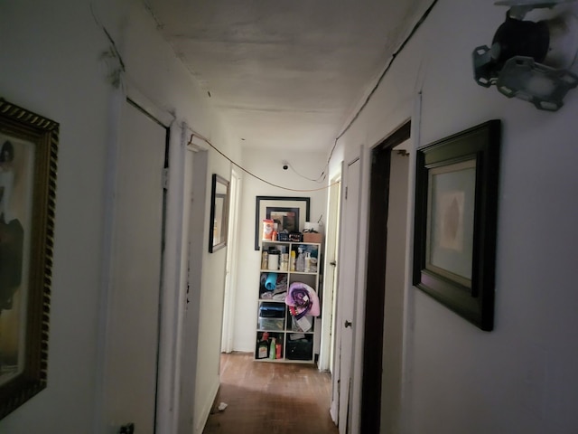 hallway featuring wood finished floors