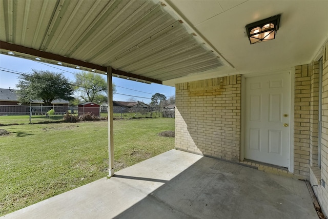 view of patio with fence