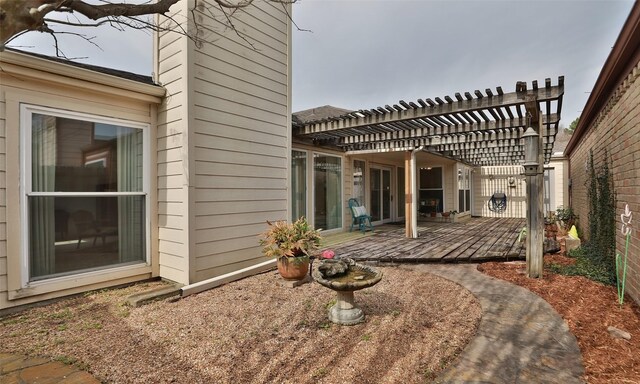 exterior space featuring a patio area and a pergola