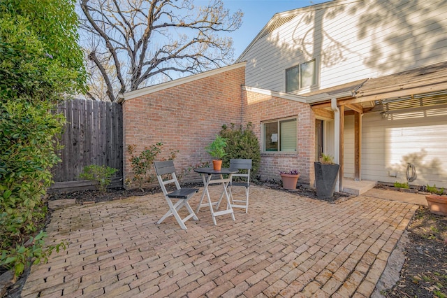 view of patio with fence