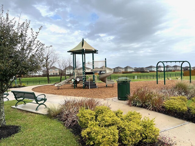 community playground with fence