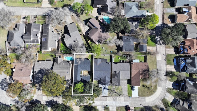 aerial view featuring a residential view