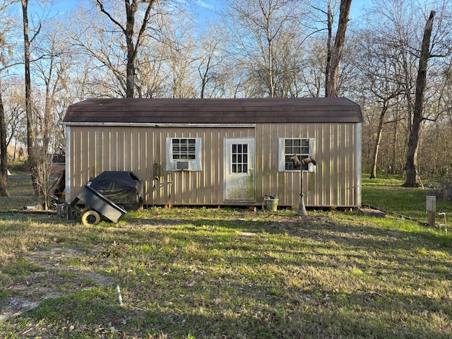 view of shed