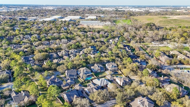 aerial view with a residential view