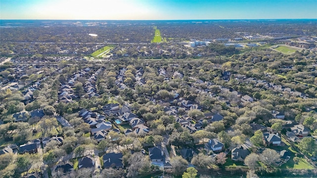 aerial view with a residential view