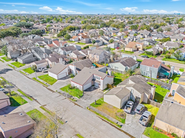 aerial view featuring a residential view