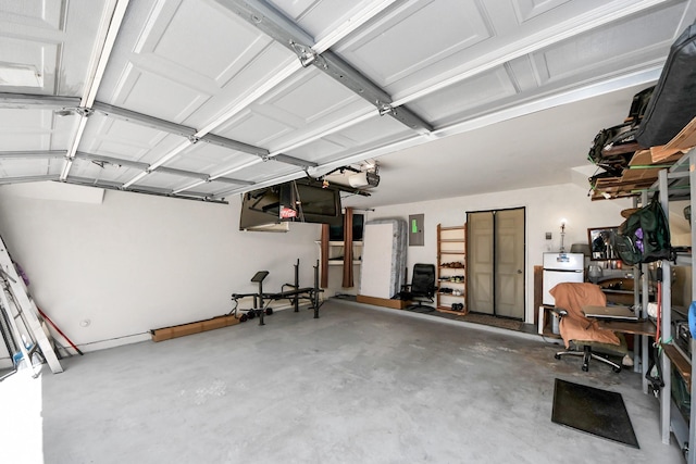 10138 W Palm Lake Dr, Houston, TX 77034 - garage with a garage door opener and electric panel