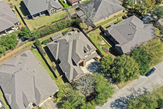 bird's eye view with a residential view