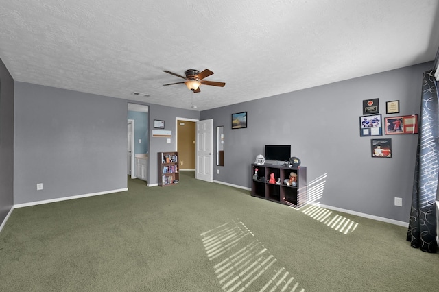 playroom featuring visible vents, baseboards, and carpet floors